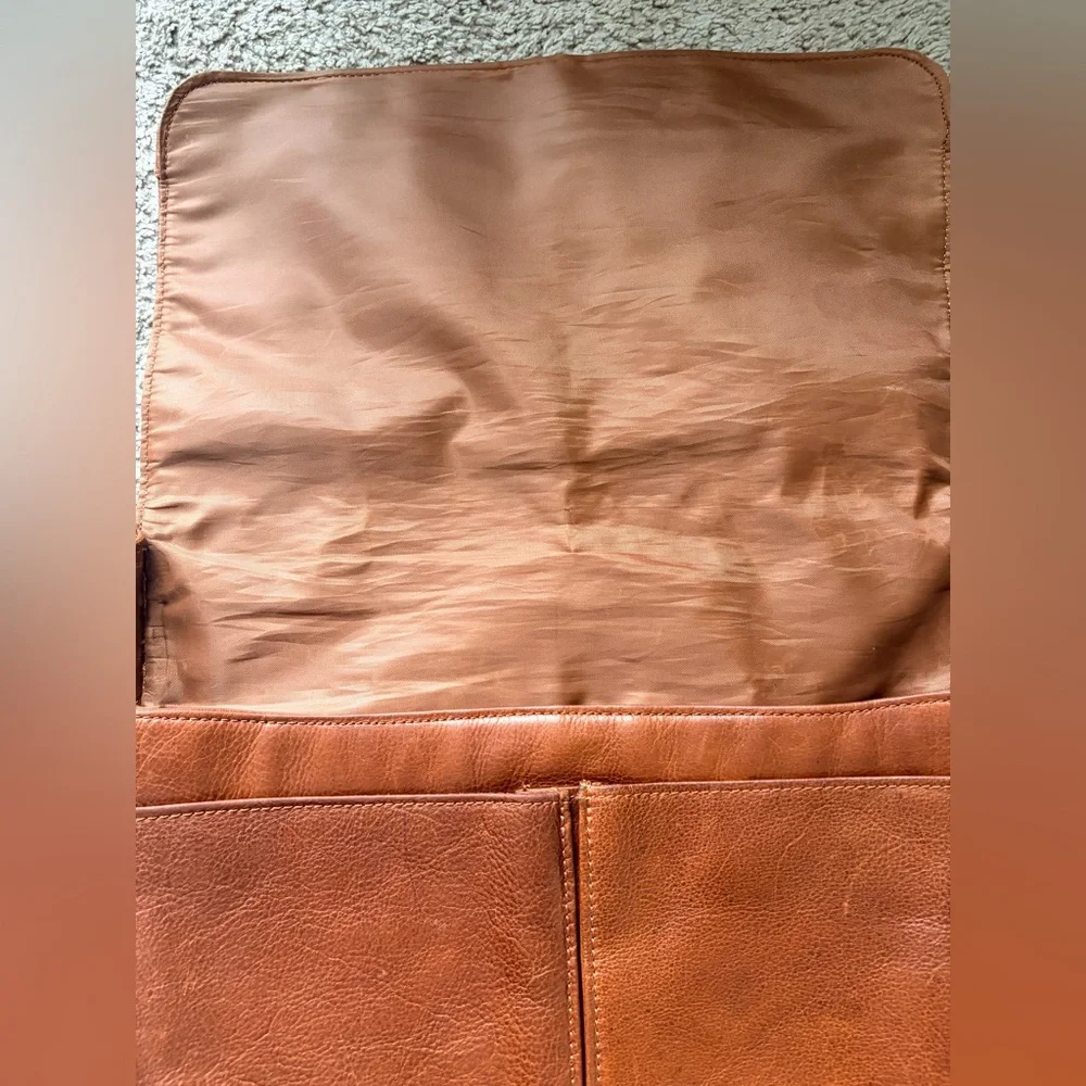 Wilson’s Brown Leather Bag Laptop 15” Work Briefcase